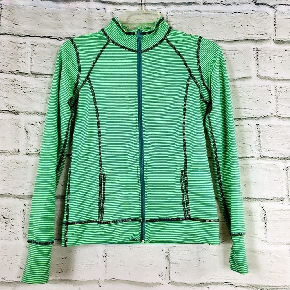 Z by Zella girl zip up athletic jacket striped
